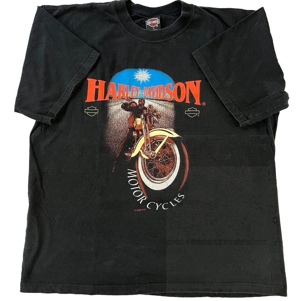 RARE 90's Vintage Harley-Davidson St Marten Super Bikes Shirt Size L